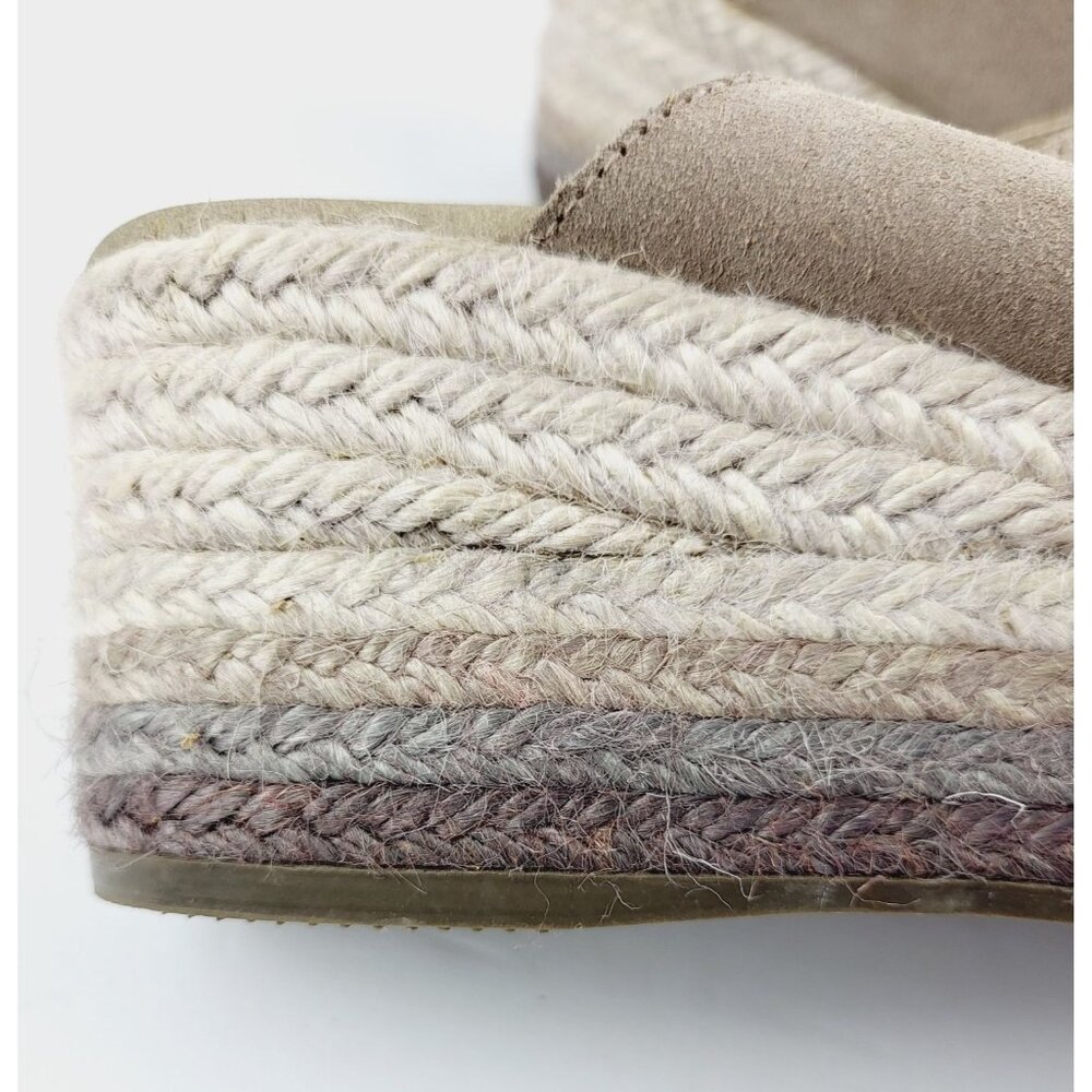 Anthropologie Paseart Tan Cross Band Suede Espadrilles -‎ Size 38 - Picture 6 of 7